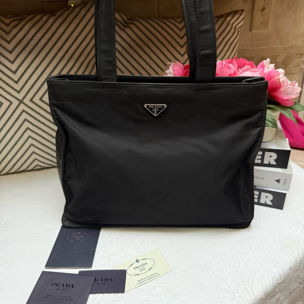 Prada Black Nylon Tote Bag